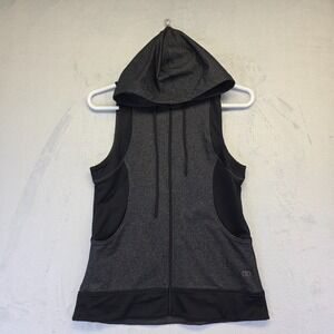 Calia By Carrie Underwood Vest Womens M Gray Hooded Athleisure Performance Flowy
